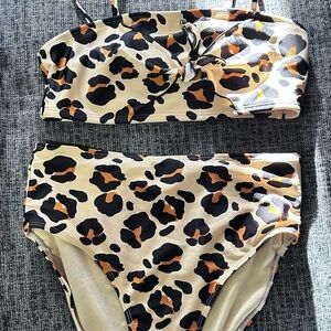 Leopard Print swim suit Set